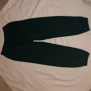 dark green sweatpants